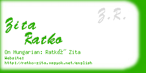 zita ratko business card